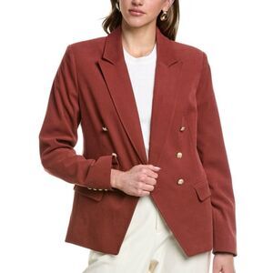 NWT Sam Edelman Imogen Blazer Large Double Breasted Brown